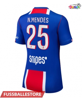 Günstige Paris Saint-Germain Nuno Mendes #25 Heimtrikot Damen 2026-27 Kurzarm
